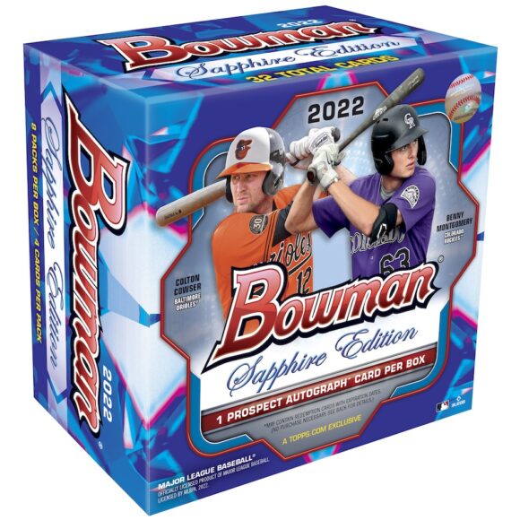 2022 Bowman Baseball SAPPHIRE Edition Sealed Hobby Box 1 AUTO